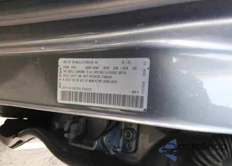 2005 Porsche Cayenne Turbo z USA, uszkodzony, nr VIN WP1AC29P95LA92320